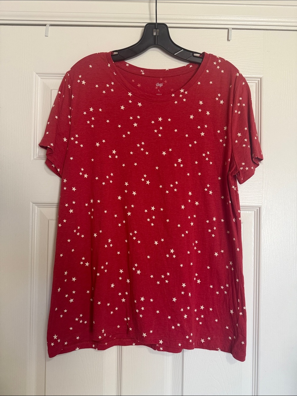 dip Red Short Sleeve Star Scatter Tee
